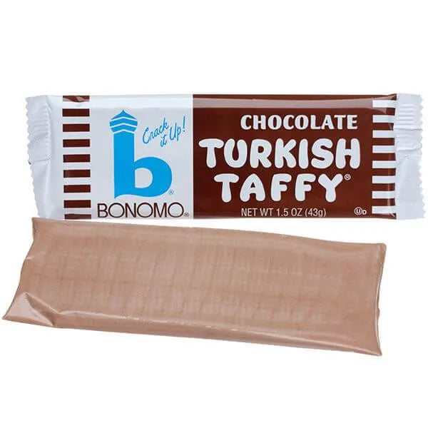 Bonomo Turkish Taffy Candy Bars - Chocolate: 24-Piece Box