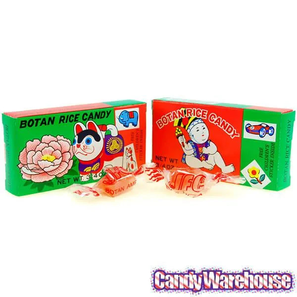 Botan Rice Candy Boxes: 20-Piece Pack