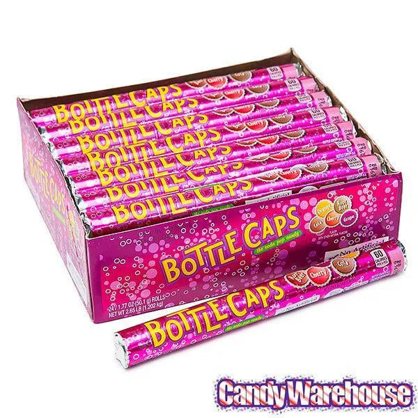 Bottle Caps Candy Rolls: 24-Piece Box