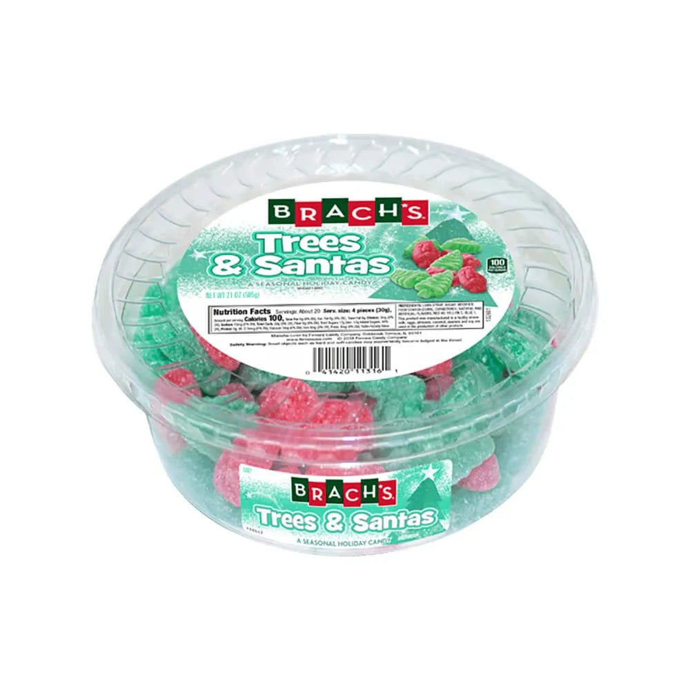 Brach's Christmas Jelly Trees and Santas Candy: 18-Ounce Tub