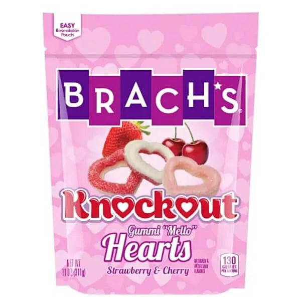 Brach's Knockout Gummi Mello Hearts Candy: 11-Ounce Bag