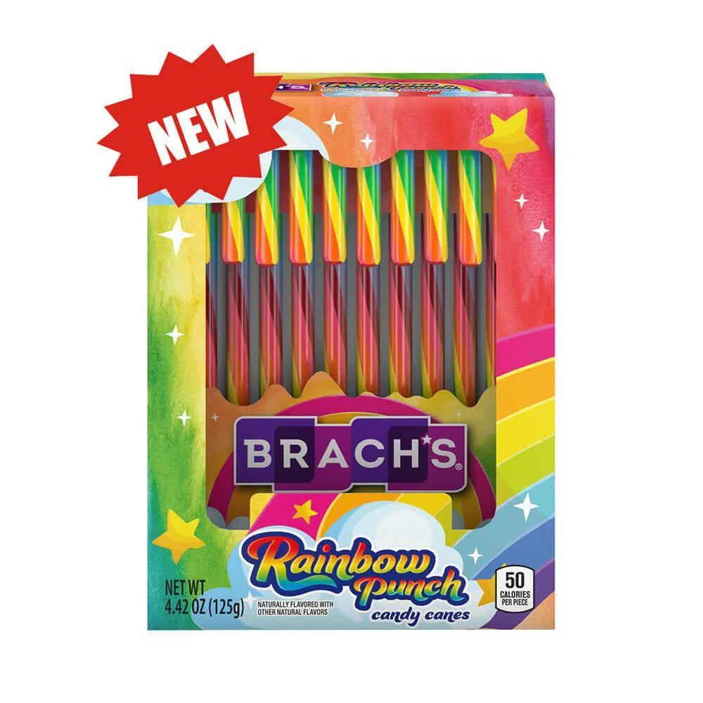 Brach’s Rainbow Punch Candy Canes: 12-Piece Box