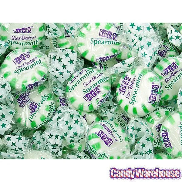 Brach's Spearmint Star Brites Mints Candy: 6LB Bag