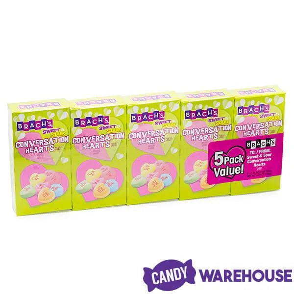 Brach's Tiny Tart Conversation Hearts Candy Packs: 120-Piece Case