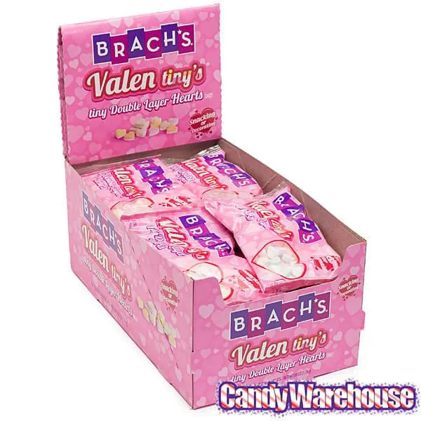 Brach's Valen tiny's Double Layer Hearts Candy Packs: 24-Piece Box