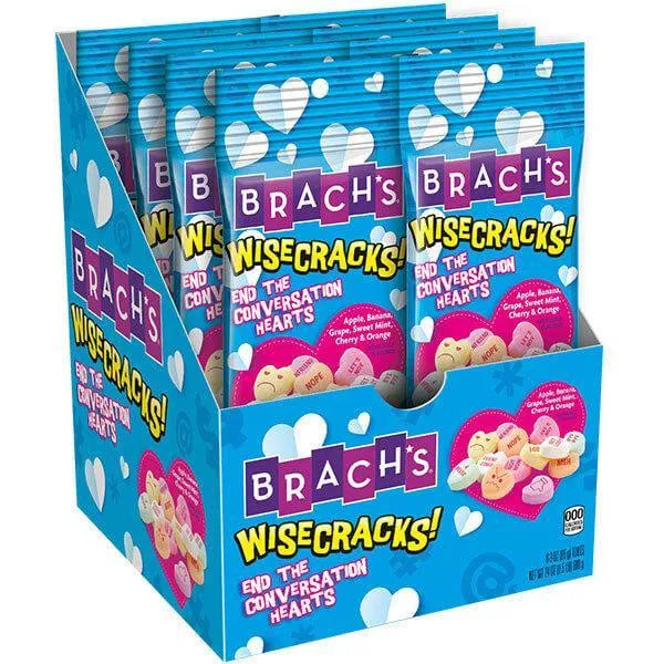 Brach's Wisecracks Tiny Conversation Candy Hearts Snack Packs: 16-Piece Display