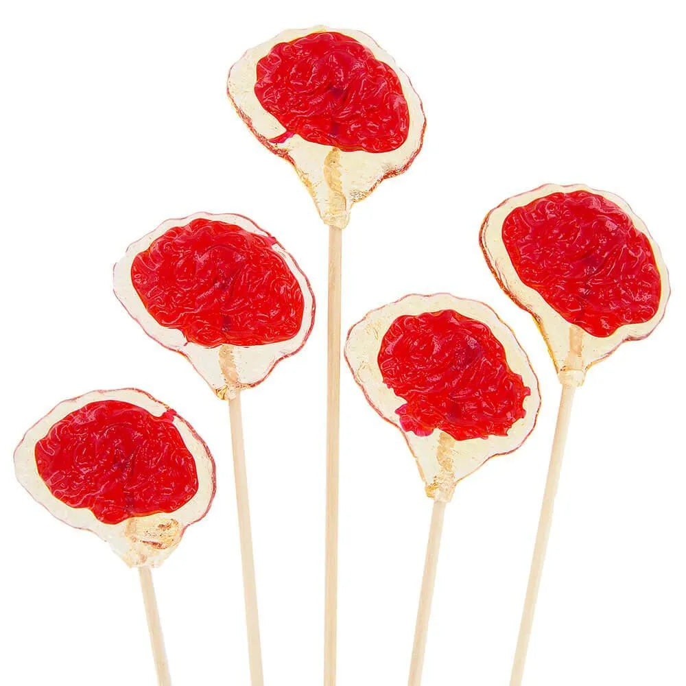 Brain Hard Candy Lollipops: 12-Piece Bag