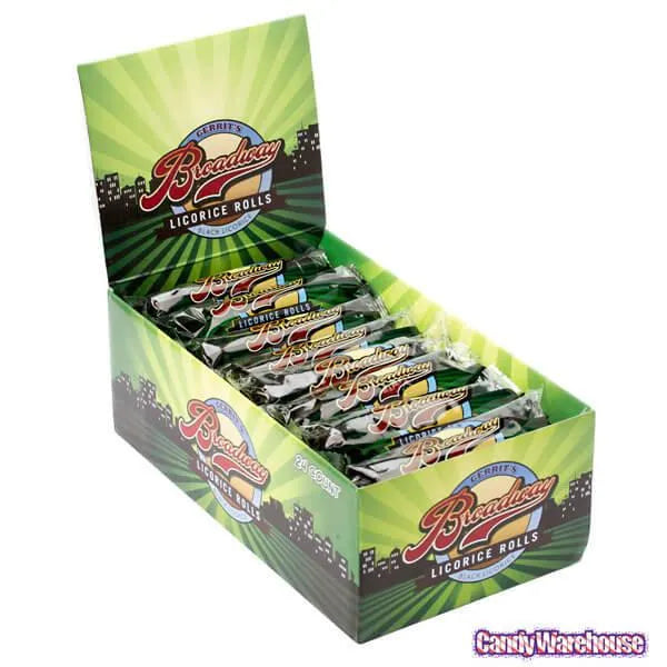 Broadway Licorice Rolls - Black Licorice: 24-Piece Box