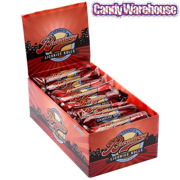 Broadway Licorice Rolls - Strawberry: 24-Piece Box