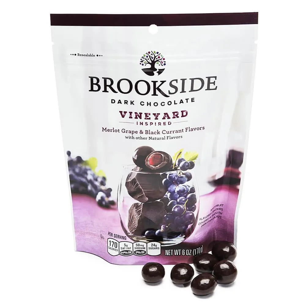 Brookside Dark Chocolate Merlot Grape and Black Currant Flavor Candy: 6-Ounce Bag