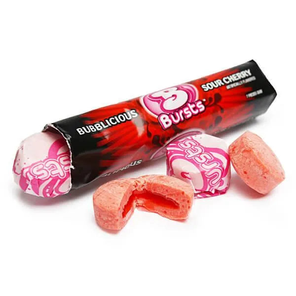 Bubblicious Bubble Gum Bursts Packs - Cherry Storm: 12-Piece Box