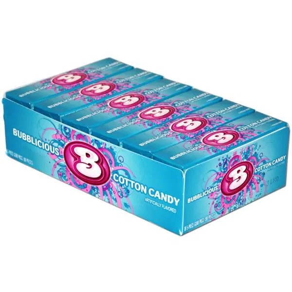 Bubblicious Bubble Gum Packs - Cotton Candy: 18-Piece Box