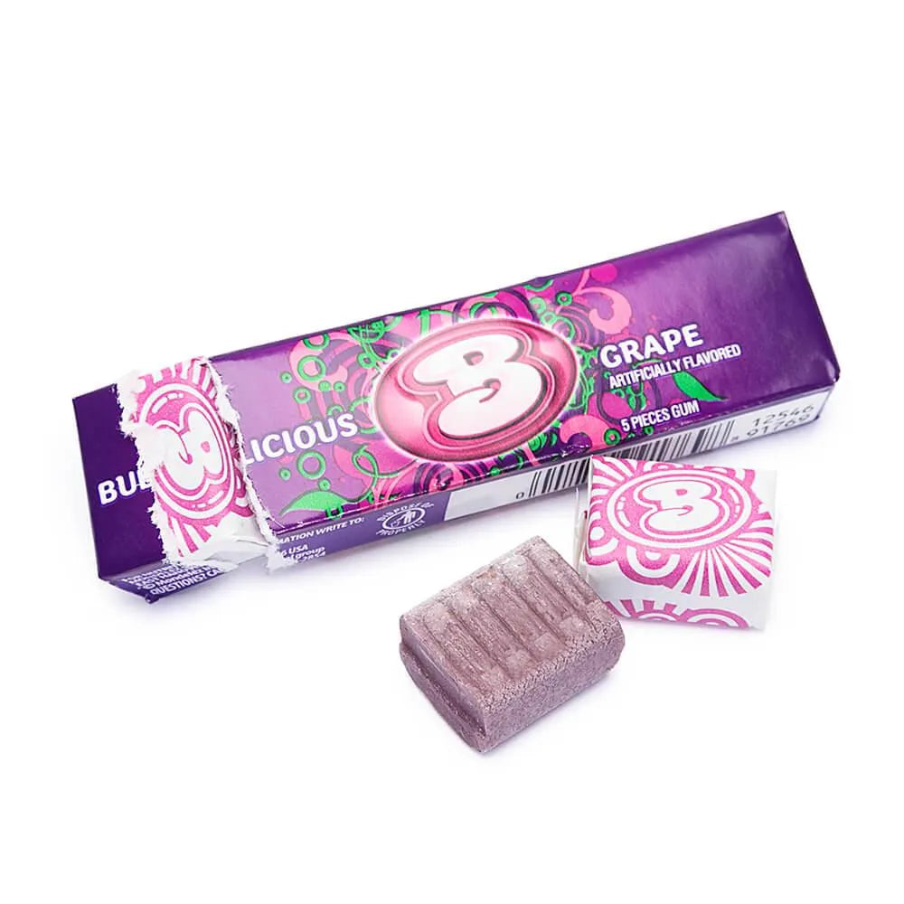 Bubblicious Bubble Gum Packs - Grape: 18-Piece Box