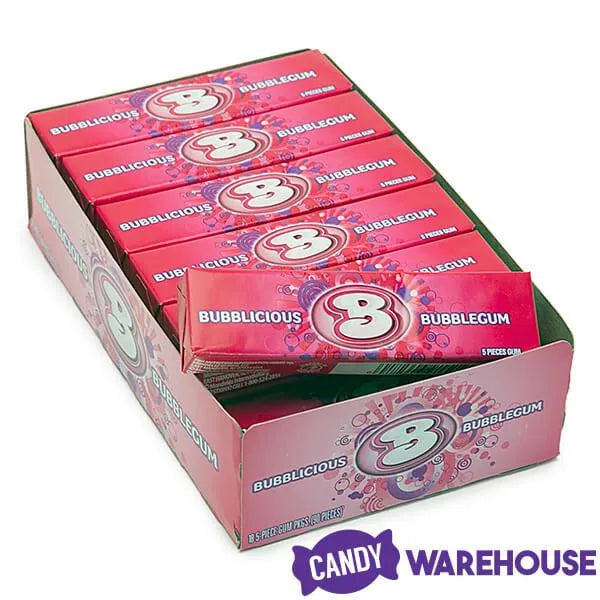 Bubblicious Bubble Gum Packs - Original: 18-Piece Box