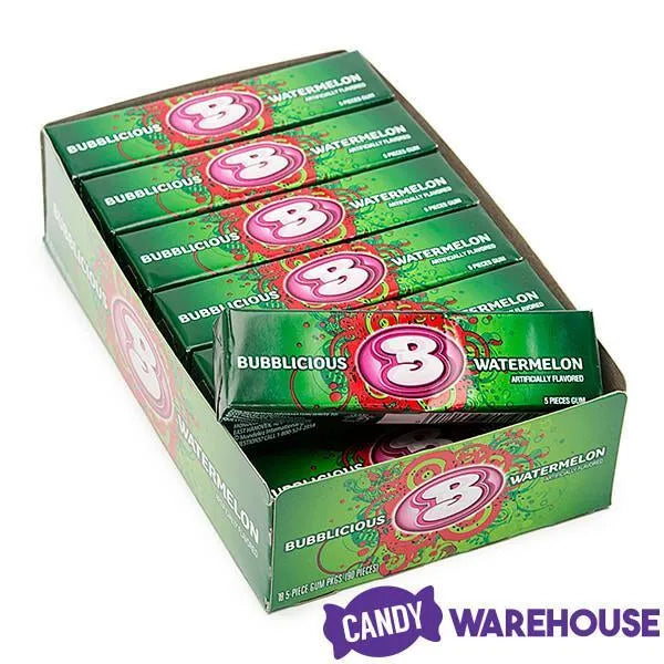 Bubblicious Bubble Gum Packs - Watermelon: 18-Piece Box