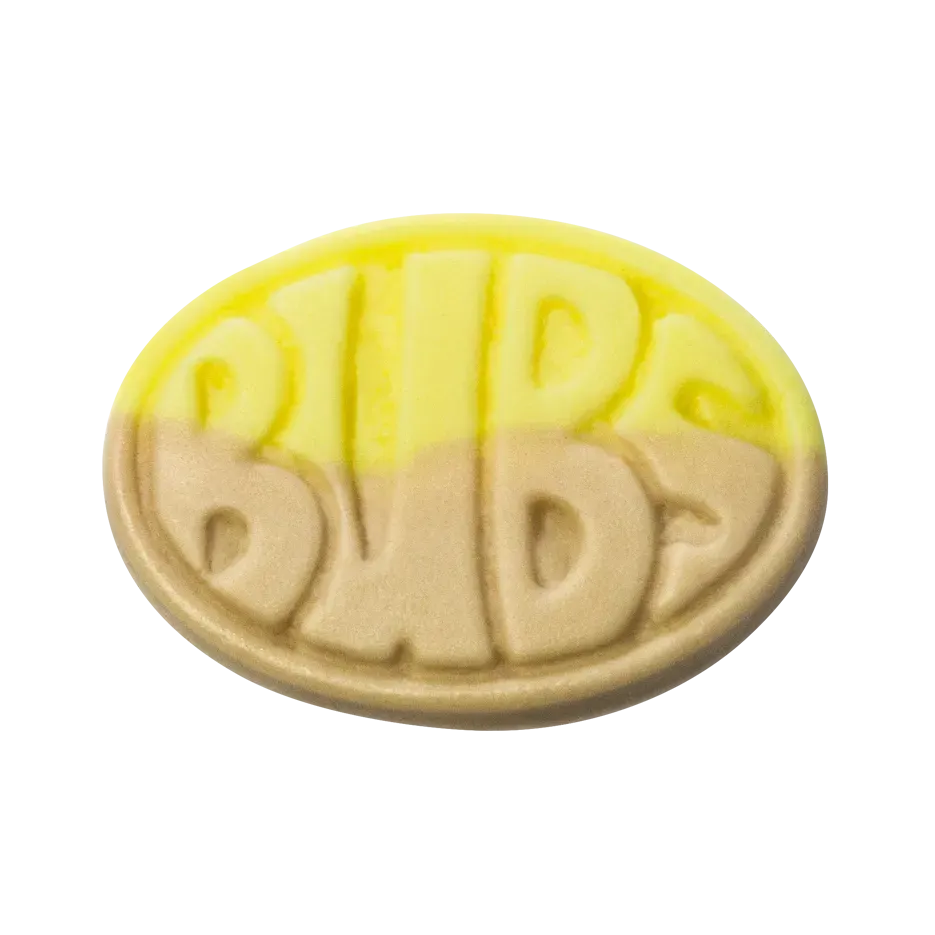 Bubs Godis Banana Toffee Sour Ovals: 12-Piece Case