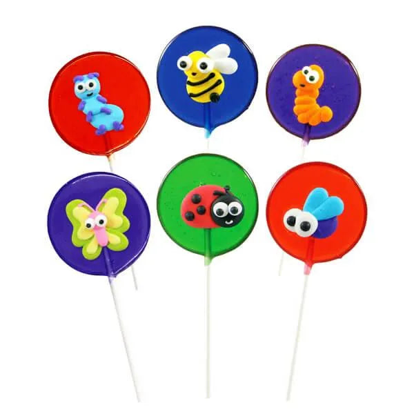 Bugs Hard Candy Lollipops: 12-Piece Pack