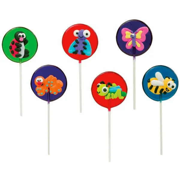 Bugs Hard Candy Lollipops: 12-Piece Pack