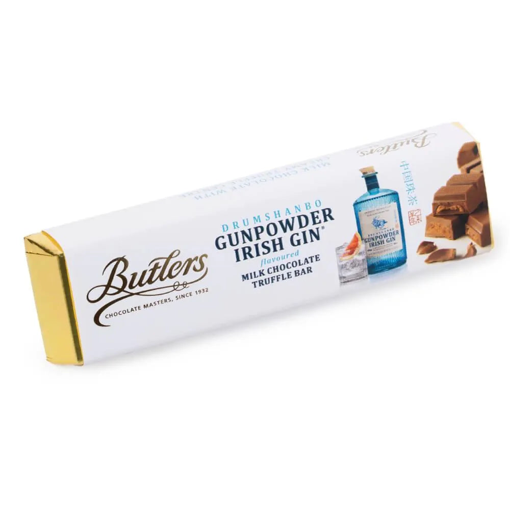 Butlers Mini Drumshanbo Gunpowder Irish Gin Chocolate Bar: 20-Piece Box