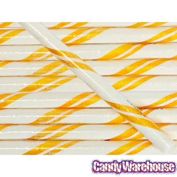 Buttered Popcorn Hard Candy Sticks: 100-Piece Box