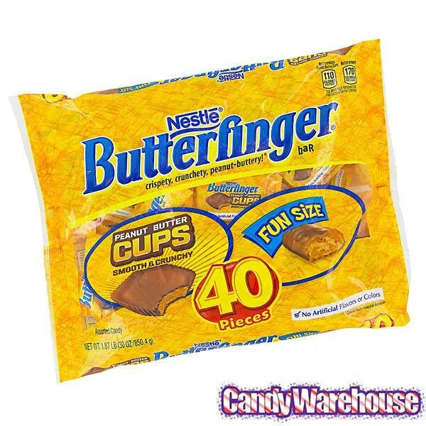 Butterfinger Fun Size Candy Bars Assortment: 40-Piece Bag