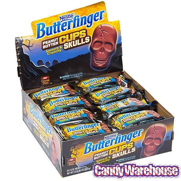 Butterfinger Peanut Butter Cups Skulls: 10.8-Ounce Bag