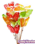 Butterfly Hard Candy Lollipops: 12-Piece Bag