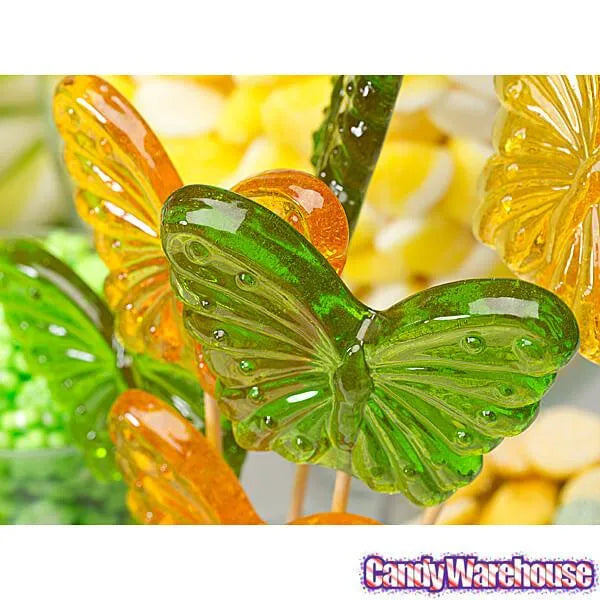 Butterfly Hard Candy Lollipops: 12-Piece Bag