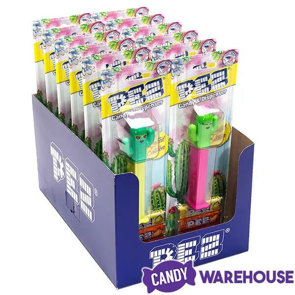 Cactus PEZ Dispenser Candy Packs: 12-Piece Set