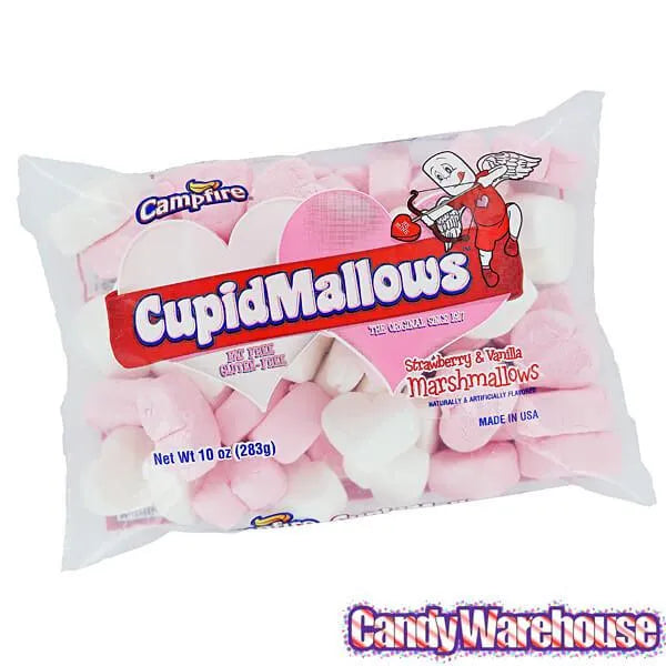 Campfire Pink and White Marshmallow Hearts: 10-Ounce Bag