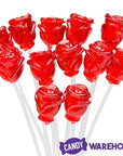 Candy 3-D Red Rose Lollipops: 100-Piece Bag