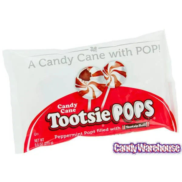 Candy Cane Peppermint Tootsie Pops: 15-Piece Bag