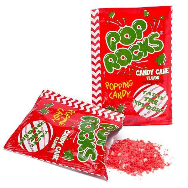 Candy Cane Pop Rocks Candy Packs: 24-Piece Box