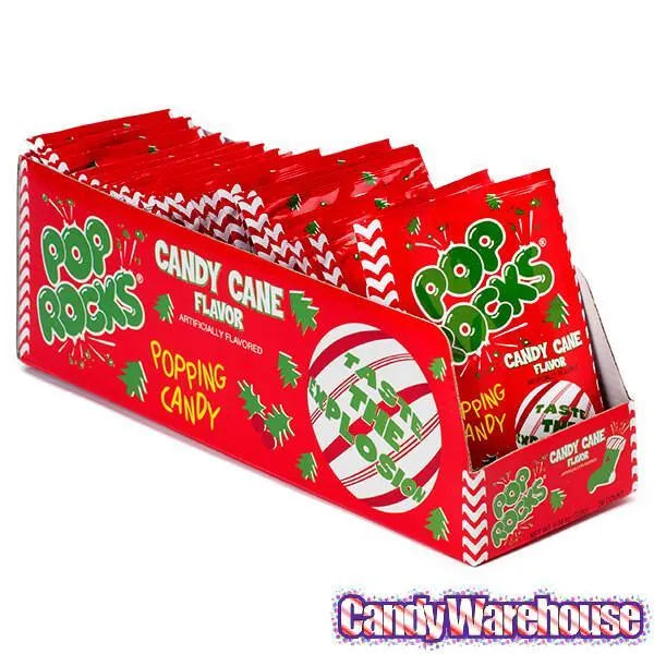 Candy Cane Pop Rocks Candy Packs: 24-Piece Box