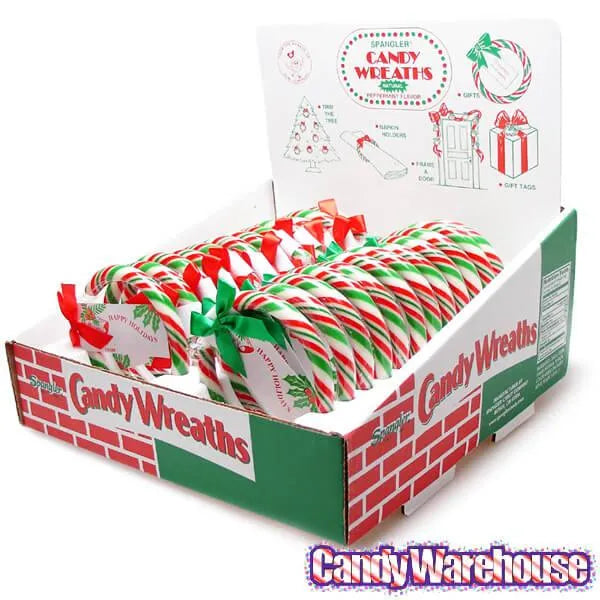 Candy Christmas Wreaths: 24-Piece Display