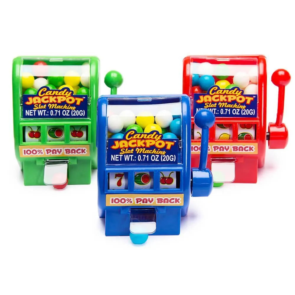 Candy Jackpot Slot Machine Dispensers: 12-Piece Display