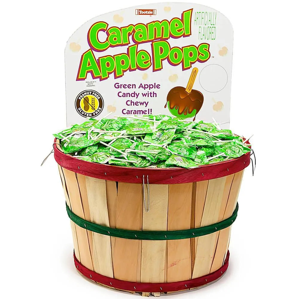 Caramel Apple Pops in Bulk: 1000-Piece Bushel Basket