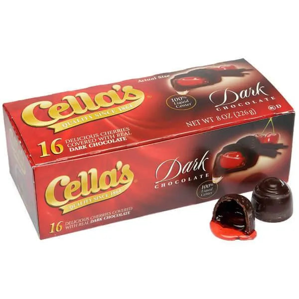 Cella's Chocolate Covered Cherries - Dark: 16-Piece Box