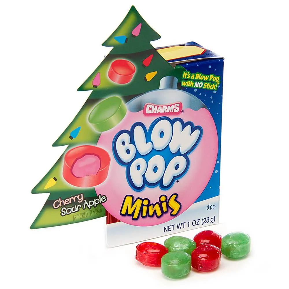 Charms Blow Pop Minis Christmas Tree Boxes: 24-Piece Display