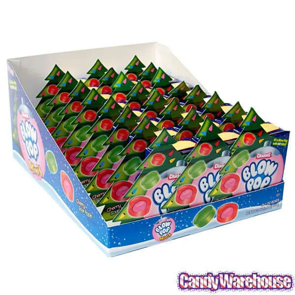 Charms Blow Pop Minis Christmas Tree Boxes: 24-Piece Display