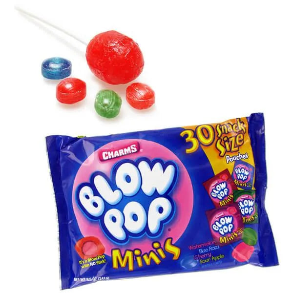 Charms Blow Pop Minis Snack Size Packs: 30-Piece Bag