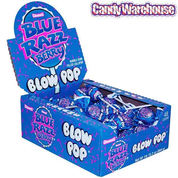 Charms Blow Pops - Blue Razzberry: 48-Piece Box