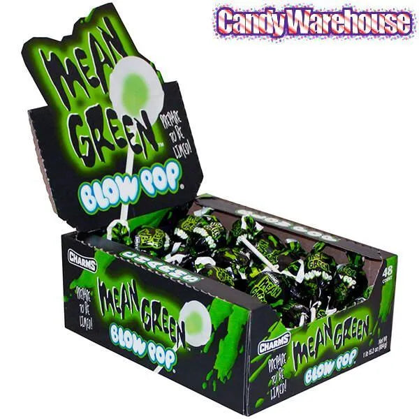 Charms Blow Pops - Mean Green Lime: 48-Piece Box