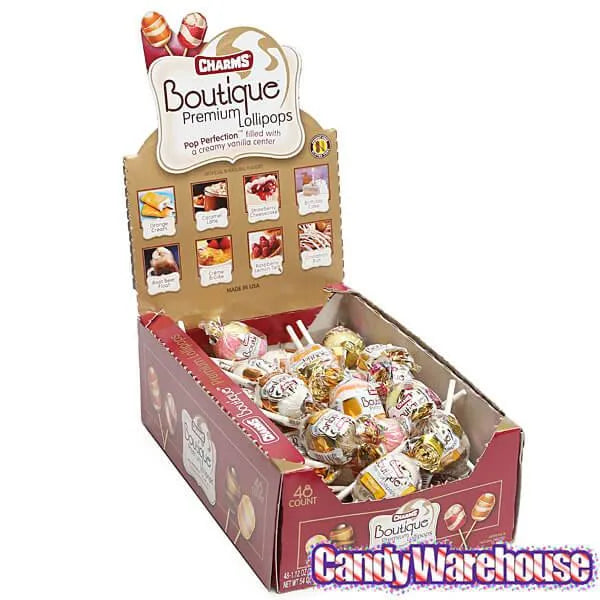 Charms Boutique Premium Lollipops: 48-Piece Box