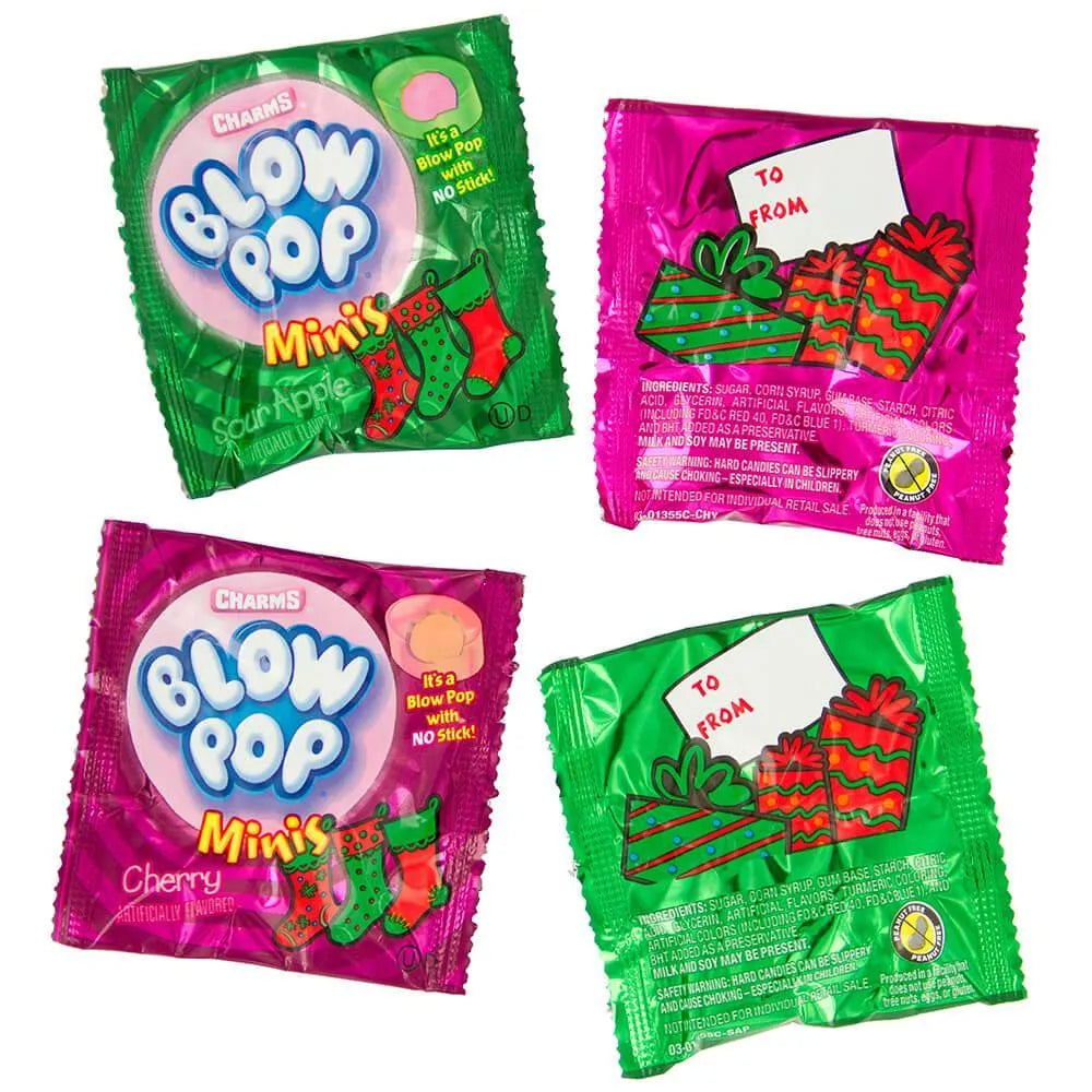 Charms Christmas Blow Pop Minis Snack Size Packs: 30-Piece Bag