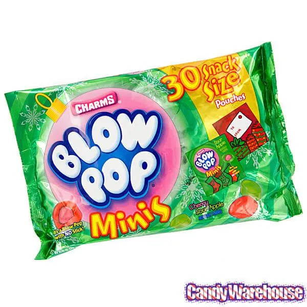 Charms Christmas Blow Pop Minis Snack Size Packs: 30-Piece Bag