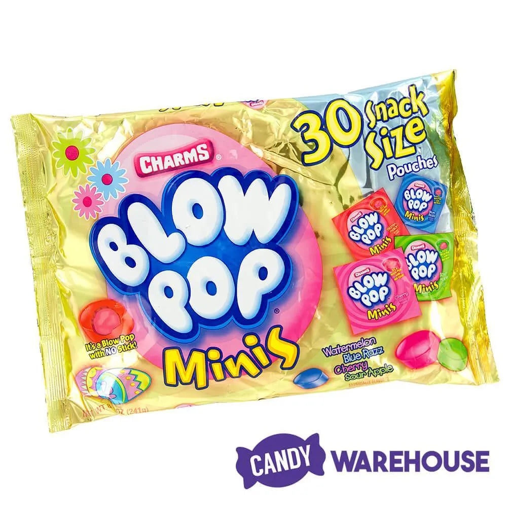 Charms Easter Blow Pop Minis Snack Size Packs: 30-Piece Bag