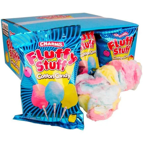 Charms Fluffy Stuff Cotton Candy 1-Ounce Packs: 12-Piece Box