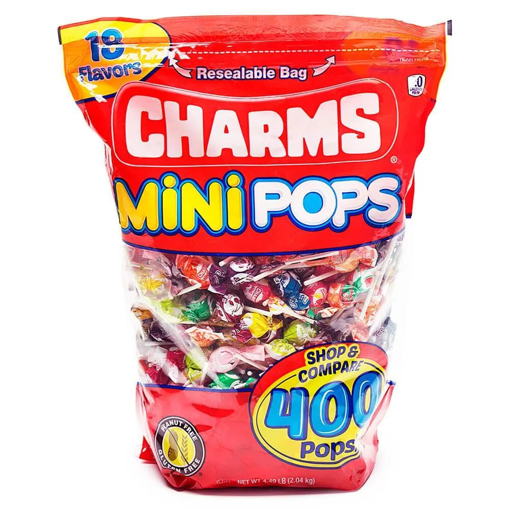 Charms Mini Pops Assorted Lollipops: 400-Piece Bag