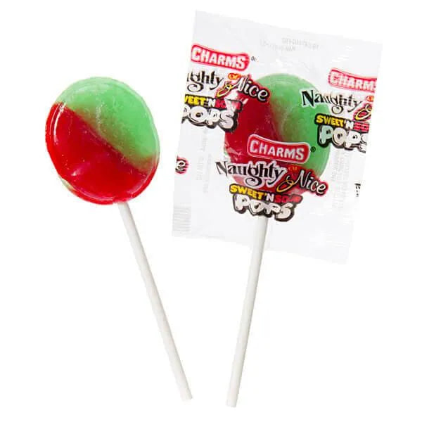 Charms Naughty or Nice Sweet n Sour Pops: 15-Piece Bag